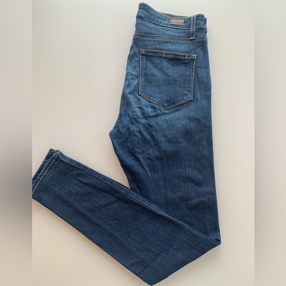 PAIGE High-Rise Skinny Jeans in Deep Blue | Size 28 - Picture 5 of 8
